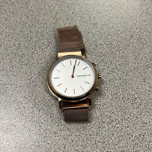 Skagen Hald rose gold hybrid smartwatch
